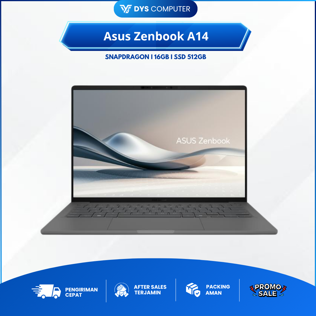 Asus Zenbook A14 UX3407QA Snapdragon X X1 26 100 16Gb 512Gb/1Tb 14" WUXGA IPS