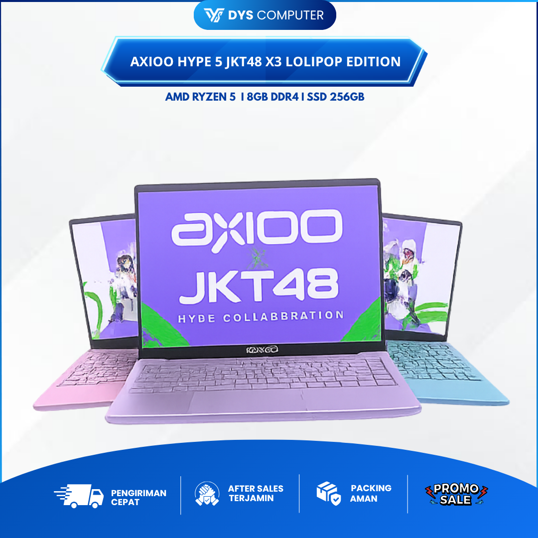 Axioo Hype 5 AMD JKT48 X3 Ryzen 5 3500U 8Gb 256Gb 14" FHD IPS Lollipop Edition