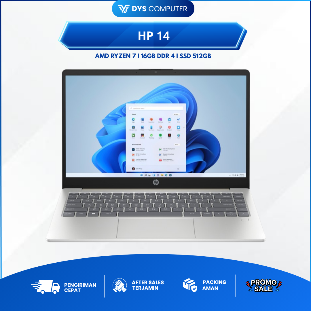 HP 14 Ryzen 7 7730U 16Gb 512Gb 14" FHD IPS