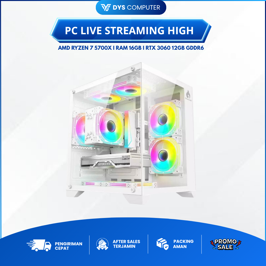 PC Live RYZEN 7 X RTX 3060 12GB GDDR6 X RAM 16GB