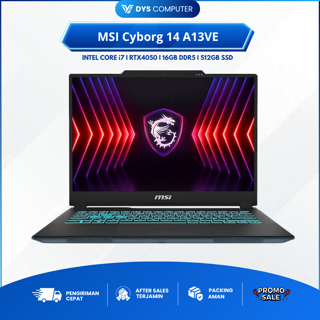 MSI Cyborg 14 A13VE i7 13620H RTX4050 16Gb 512Gb 14" FHD+ IPS 144Hz