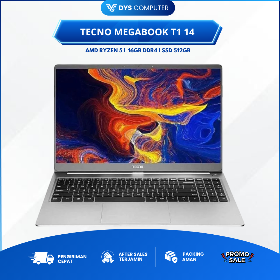 Tecno Megabook T1 14 Ryzen 5 7430U 16Gb 512Gb 14" FHD IPS 100sRGB