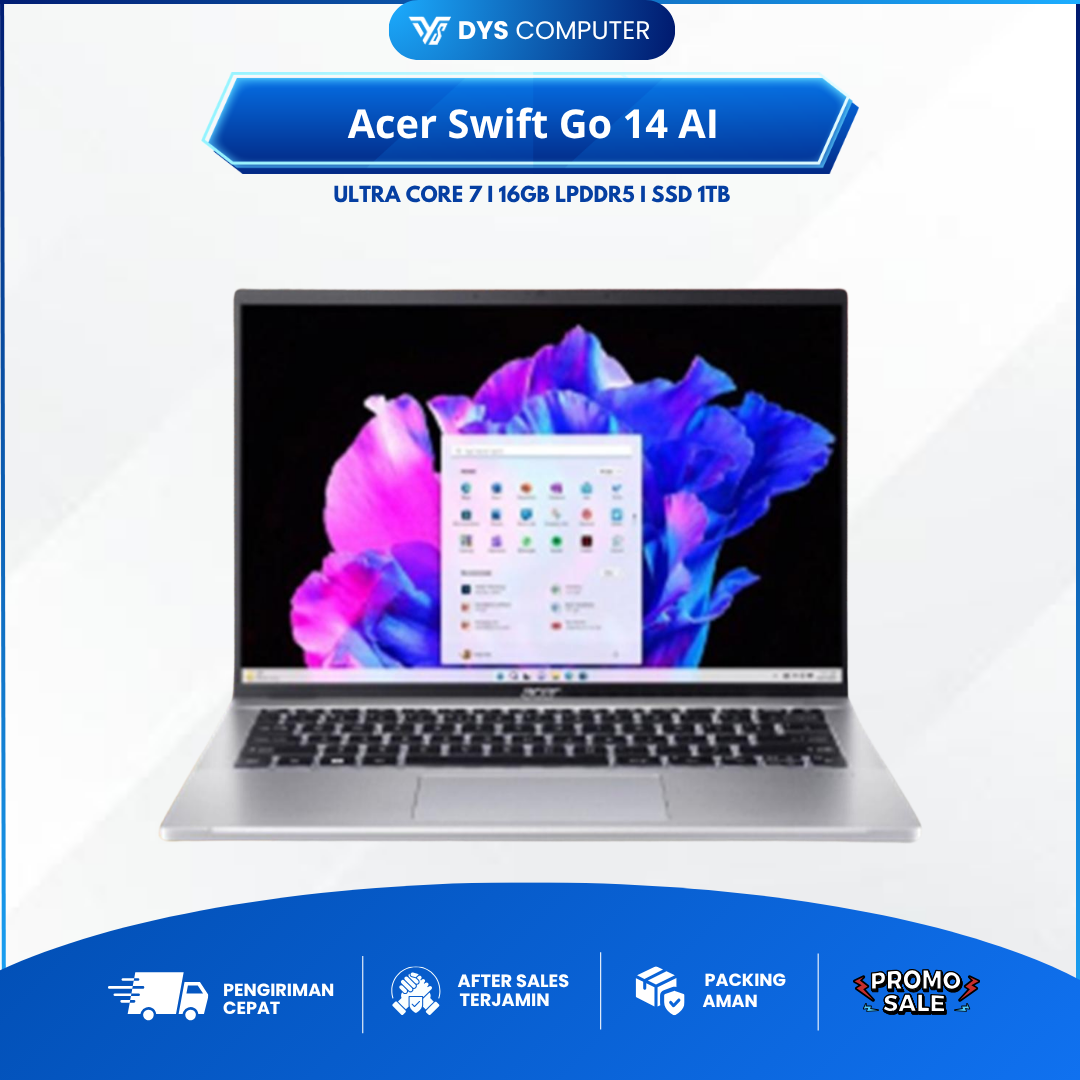 Acer Swift Go 14 AI SFG14-73 Core Ultra 7 155H 16GB 1Tb 14" 2.8K IPS 100sRGB 