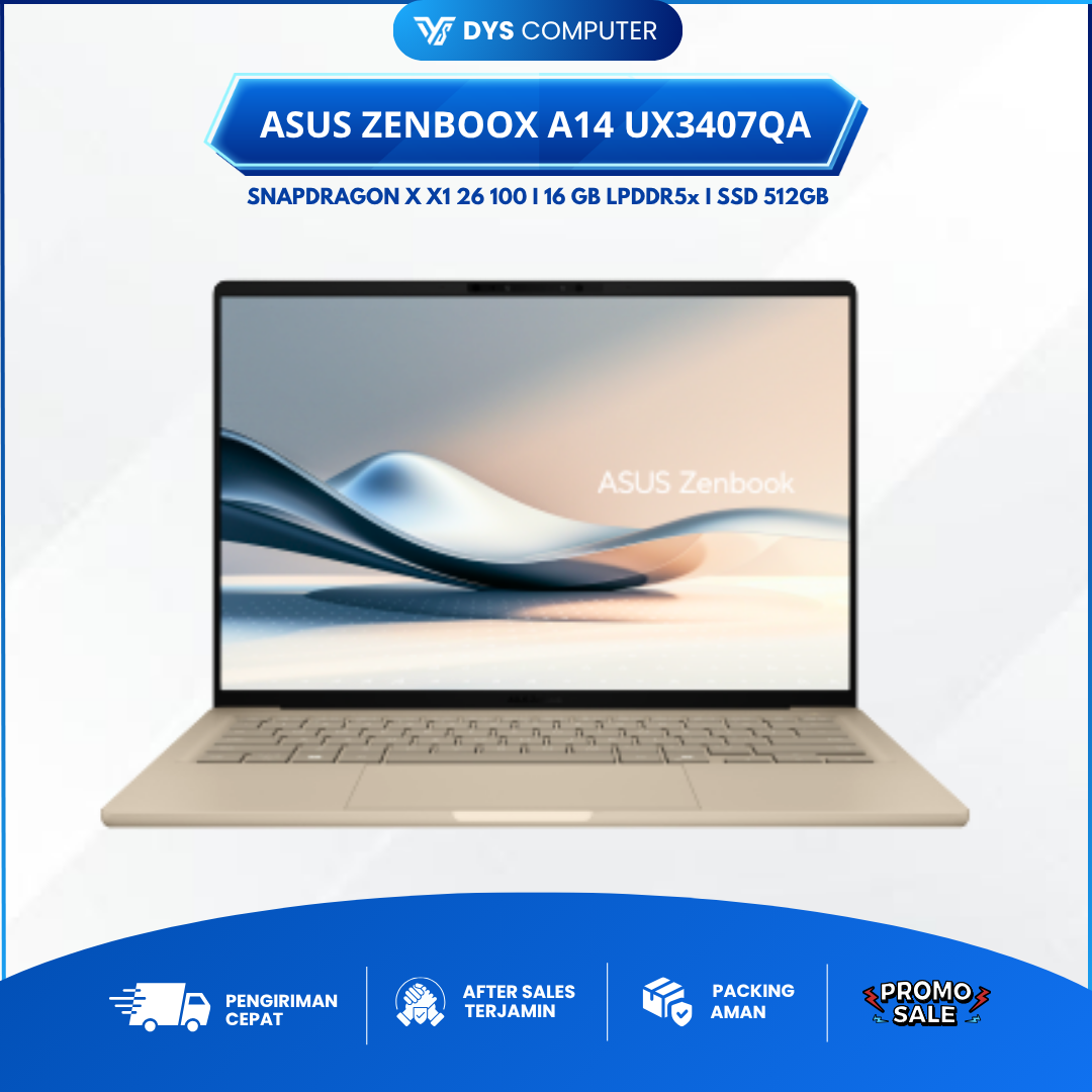 Asus Zenbook A14 UX3407QA Snapdragon X X1 26 100 16Gb 512Gb/1Tb 14" WUXGA IPS