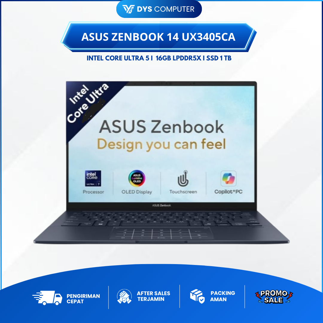 Asus Zenbook 14 UX3405CA Ultra 5 225H 16Gb 1Tb 14" 2K OLED Touch 60Hz