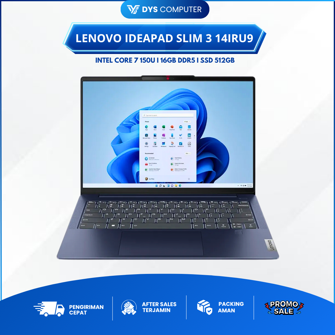Lenovo Ideapad Slim 3 14IRU9 Core 7 150U 16Gb 512Gb 14" FHD IPS