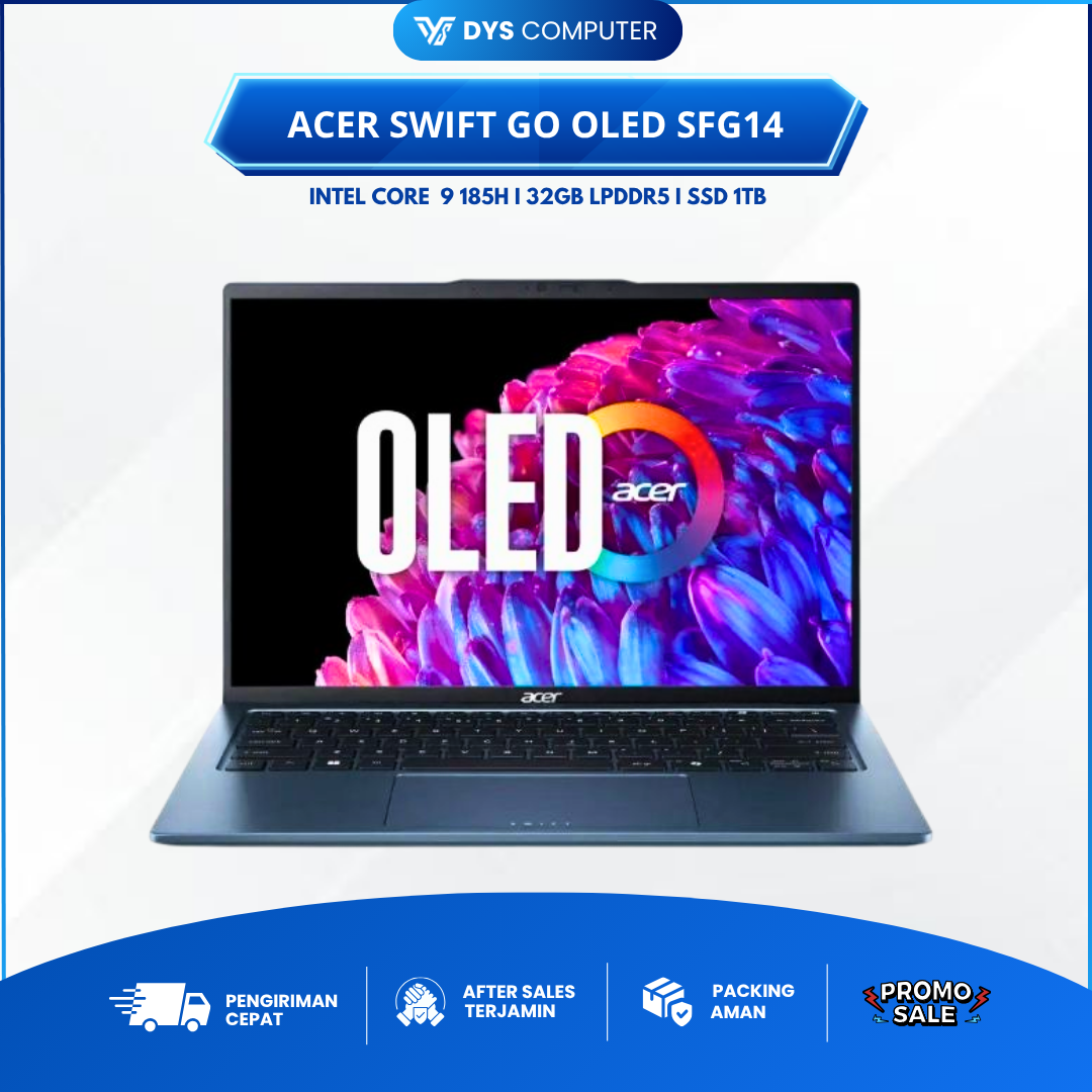 Acer Swift Go SFG14 Core Ultra 9 185H 32GB 1TB 14" 2.8K OLED 90Hz 
