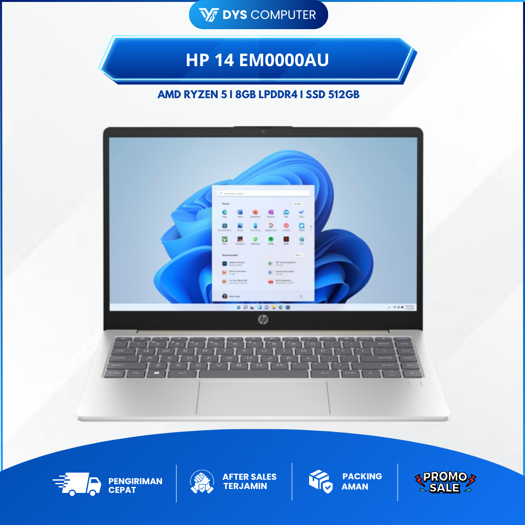 HP 14 Ryzen 5 7530U 8Gb 512Gb 14" FHD IPS
