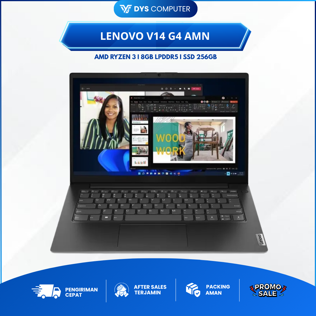 Lenovo V14 G4 AMN Ryzen 3 7320U 8Gb 256Gb 14" FHD TN