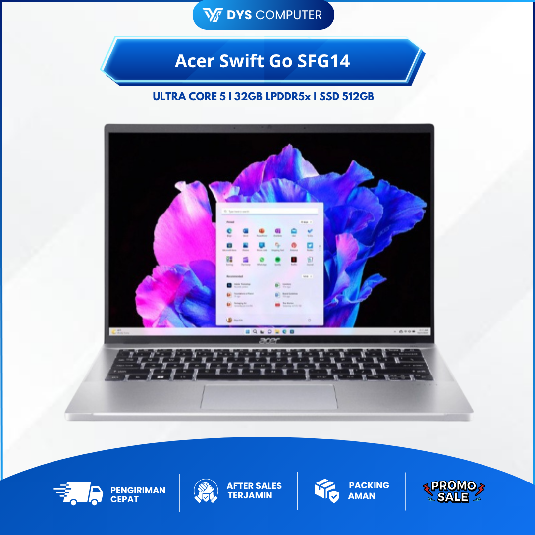 Acer Swift Go SFG14-73T Ultra 5 125H 32Gb 512Gb 14"WUXGA TOUCH IPS