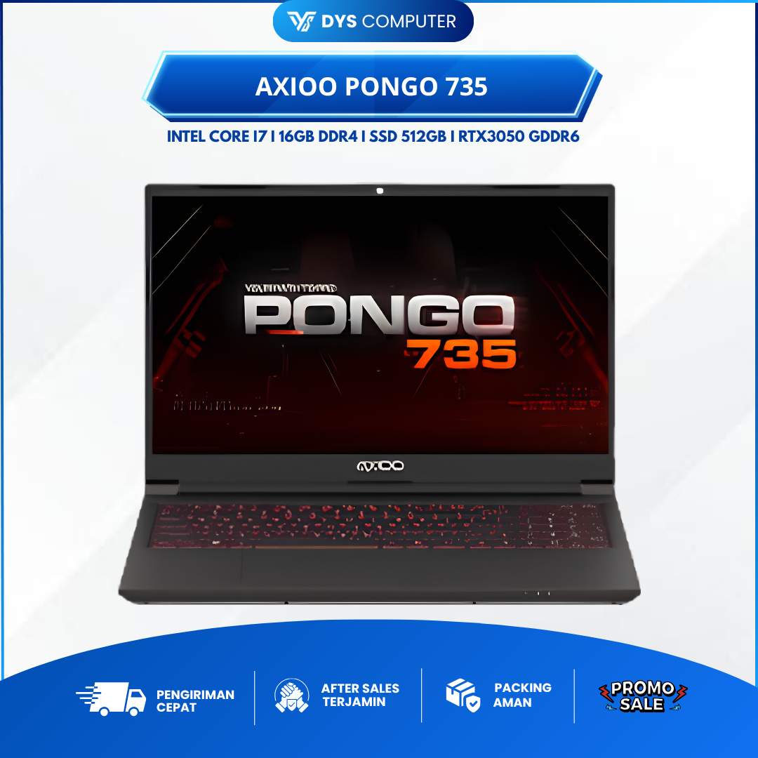 Axioo Pongo 735 i7 13620H RTX3050 16Gb 512Gb 15.6" FHD IPS 144Hz