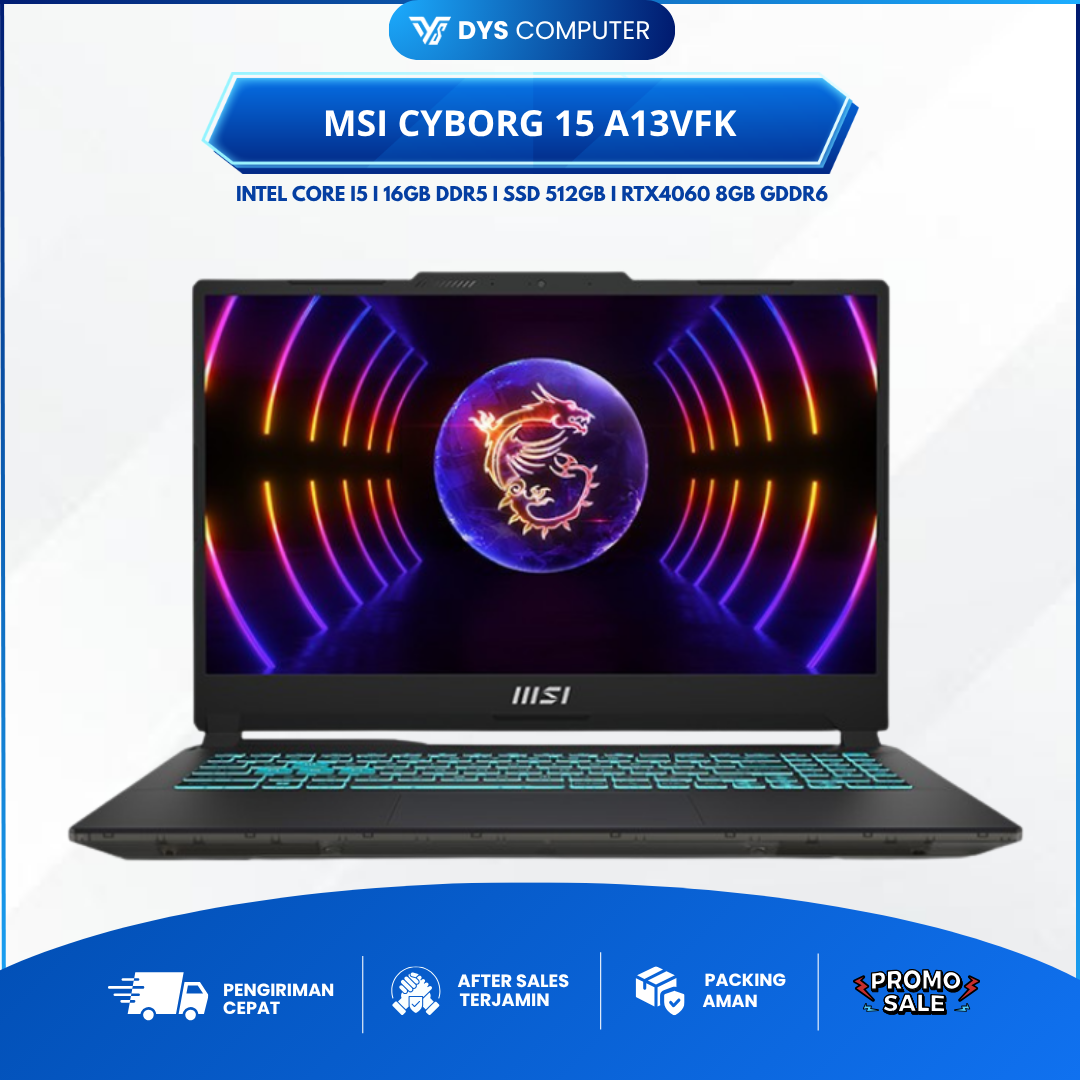 MSI Cyborg 15 A13VFK i5 13420H RTX4060 16GB 512GB 15.6" FHD IPS 144Hz