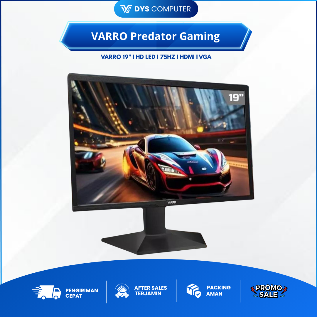 MONITOR LED VARRO Predator Gaming 19" VARRO NW19-MOF75-D Garansi Resmi VGA HDMI
