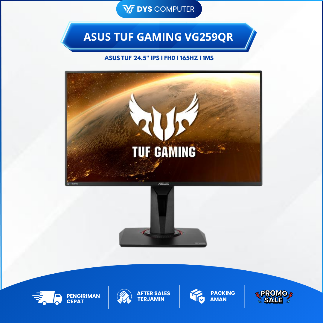 ASUS TUF GAMING VG259QR 24.5" IPS 1080p 1ms 165Hz HDMIx2 DPx1 Speaker 
