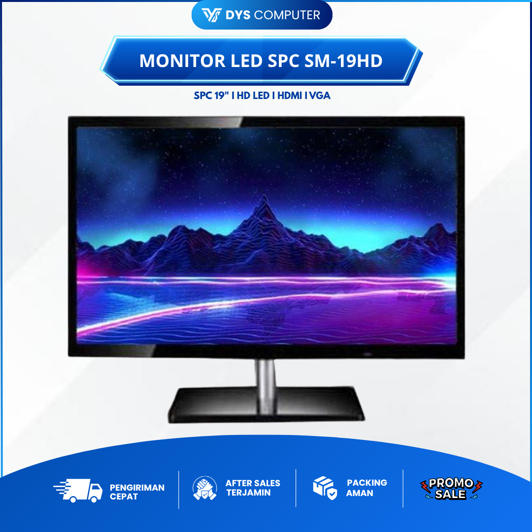MONITOR LED SPC SM-19HD 19 Inch VGA HDMI Garansi Resmi Murah