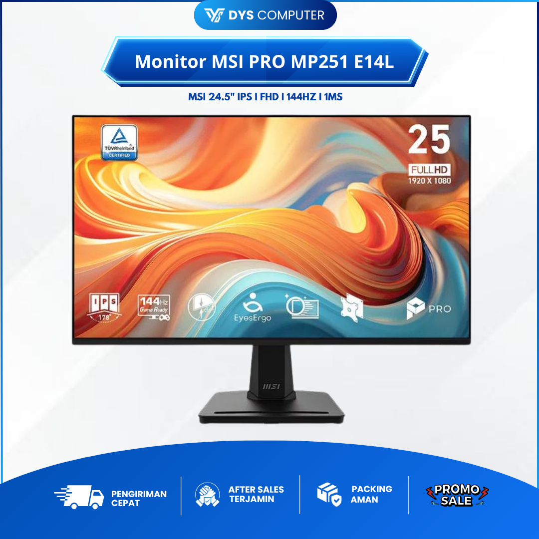 LED Monitor MSI PRO MP251 E14L FHD 144Hz