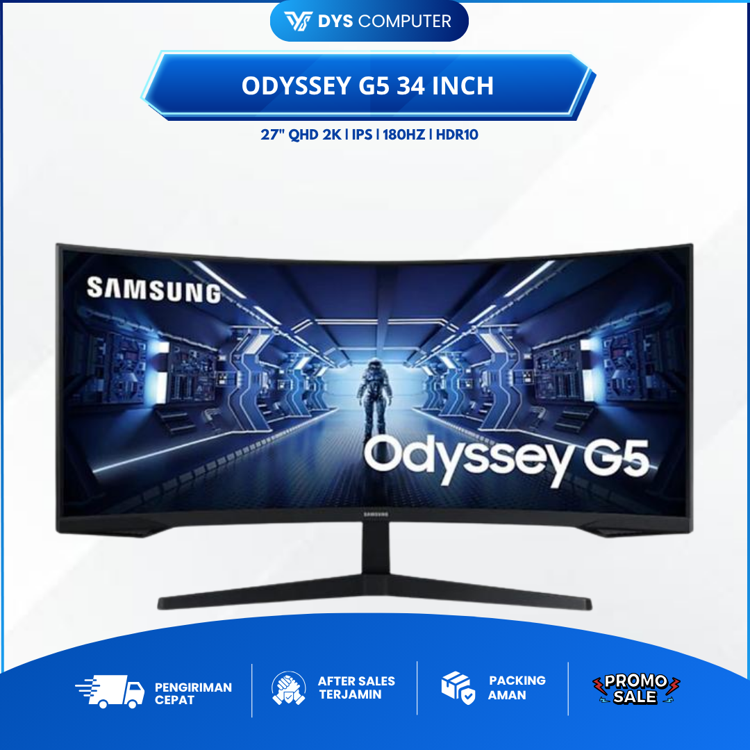 LED SAMSUNG ODYSSEY G5 34 INCH LC34G55TWWEXXD 165HZ 4K GAMING MONITOR