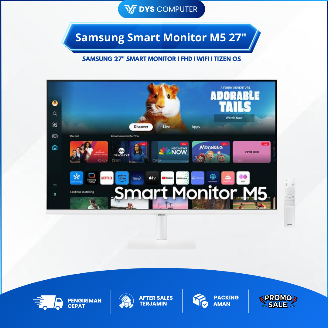Samsung Smart Monitor M5 27" LS27DM501EEXXD 1080p