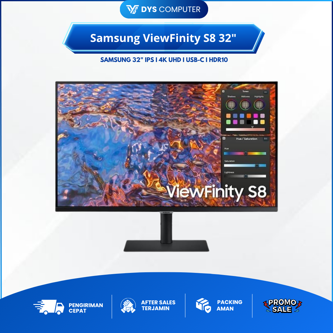 Monitor Samsung ViewFinity S8 32" LS32B800PXUXXD UHD IPS USB-C Monitor