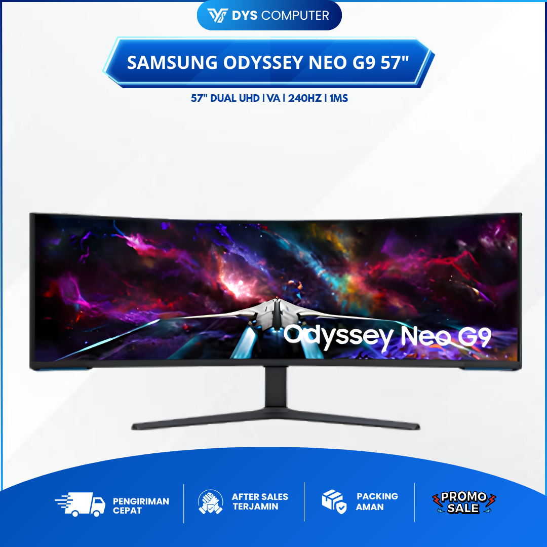 Monitor Samsung Odyssey Neo G9 57" LS57CG952NEXXD Dual UHD 240Hz 1ms 1000R