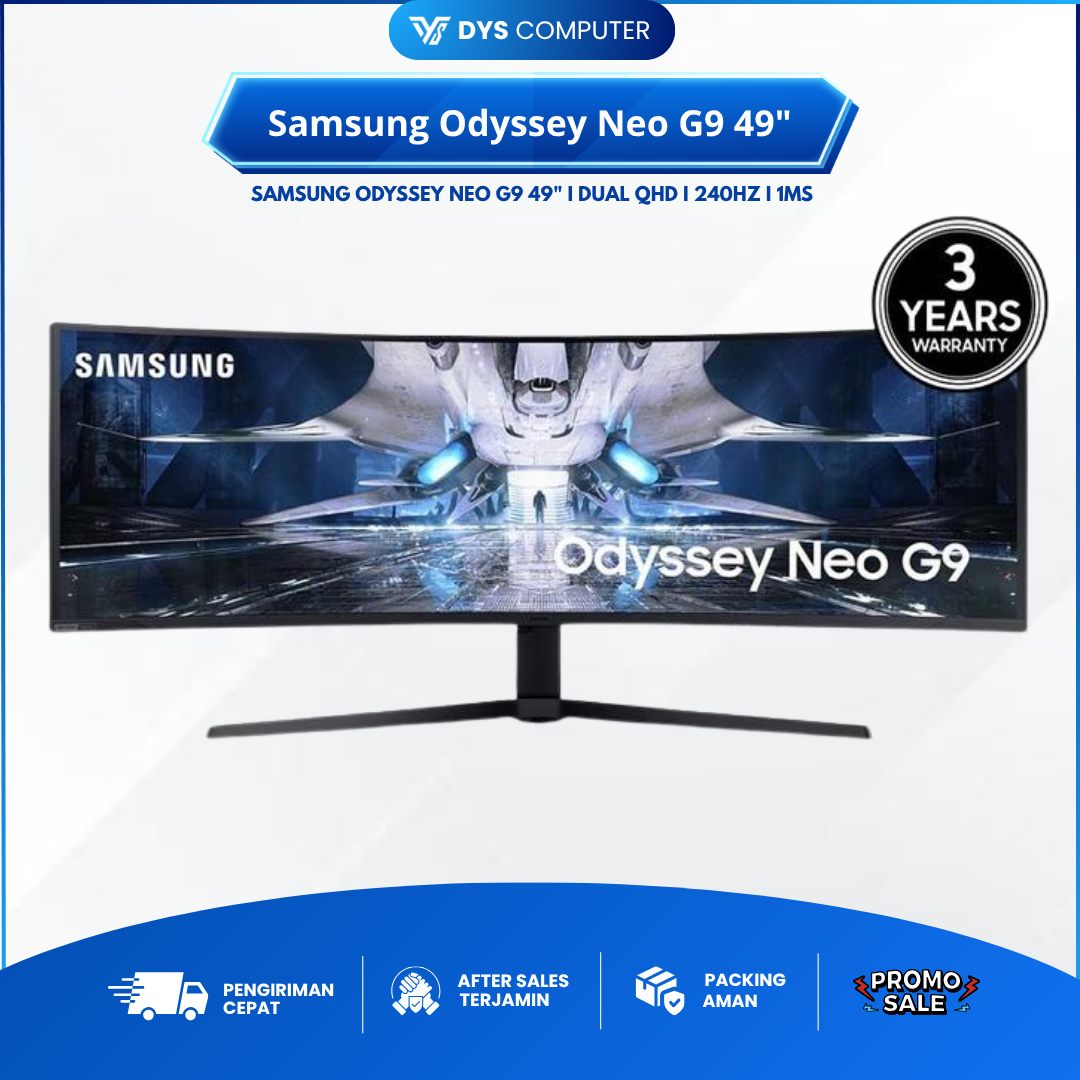 Monitor Samsung Odyssey Neo G9 49" G95NA Dual QHD 240Hz Gaming Monitor
