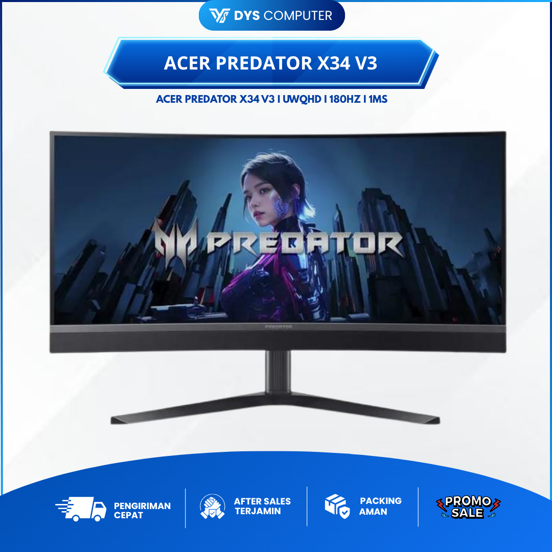 ACER PREDATOR X34 V3 UWQHD 180Hz Monitor 34"