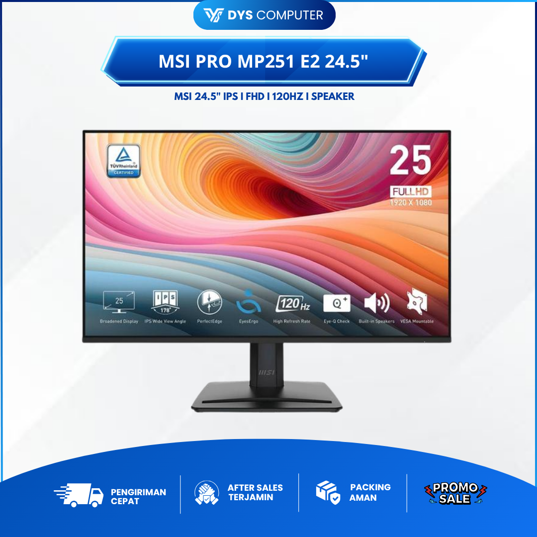 MSI MONITOR OFFICE PRO MP251 E2 24.5" FHD IPS 120hz Speaker
