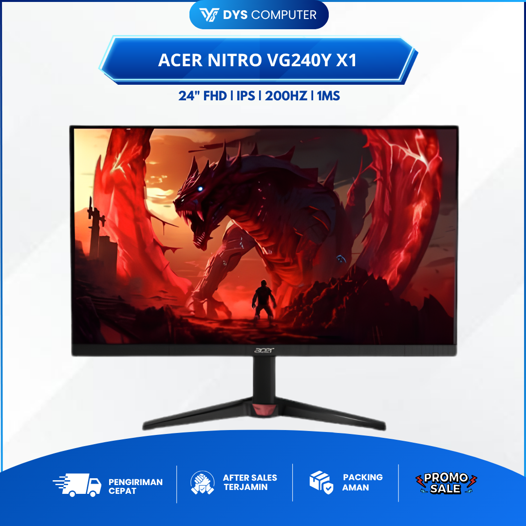 ACER GAMING MONITOR Nitro VG240Y X1 200Hz Built in Speaker IPS Nitro VG240Y-X1