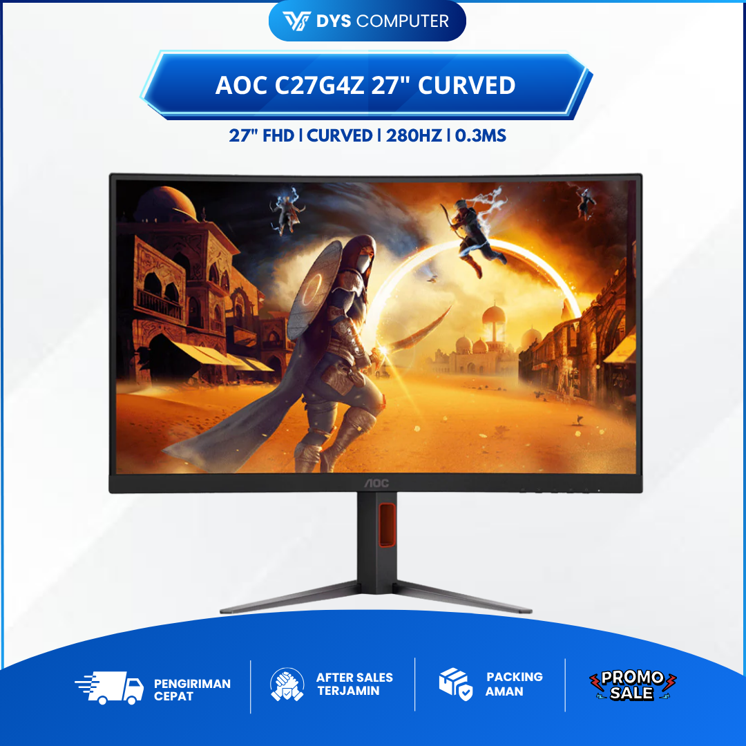 Monitor LED AOC C27G4Z 27" CURVED VA FHD 0.3MS 280Hz Gaming Monitor