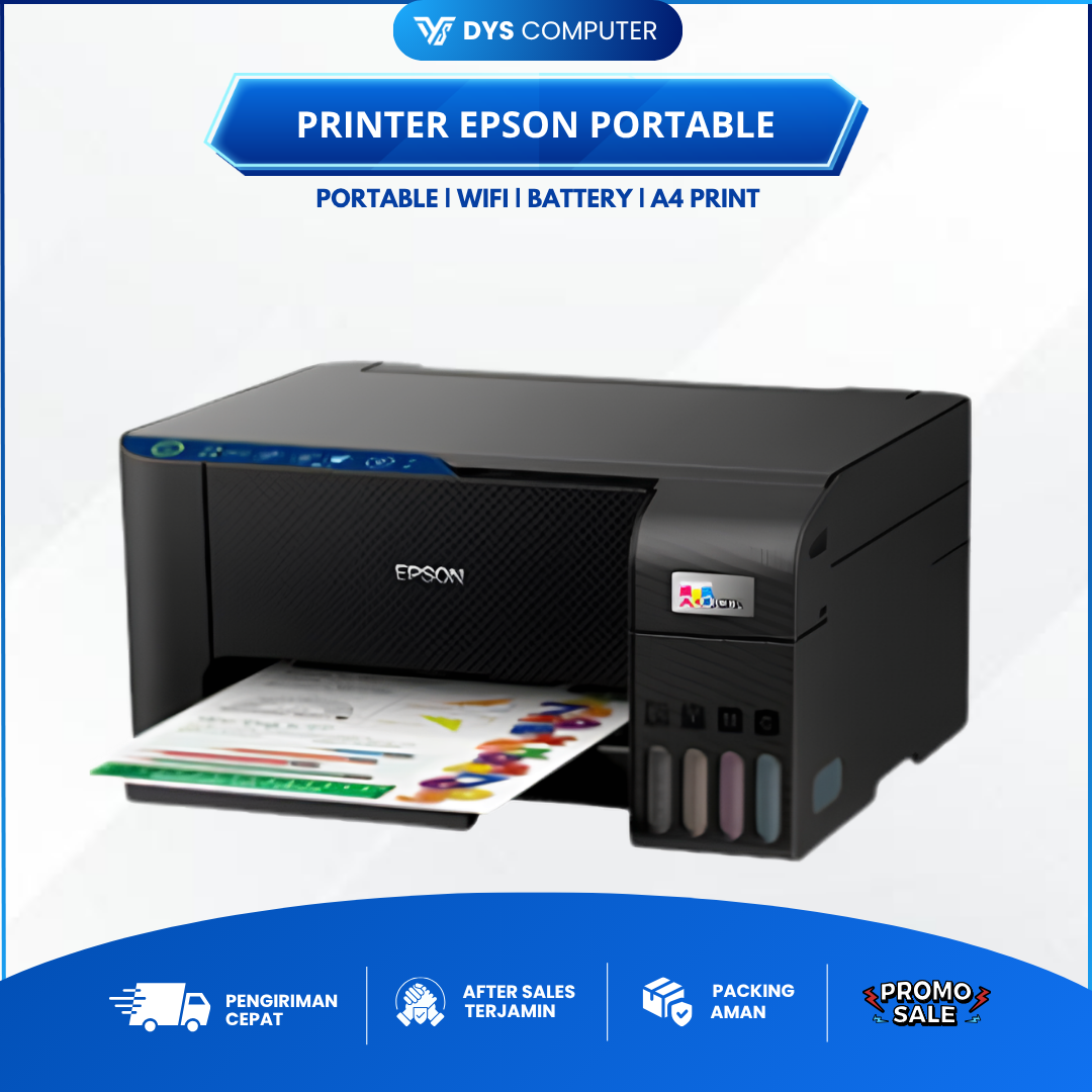 Printer Epson Portable WF-100 Epson L3251 Print Scan Copy - WiFi