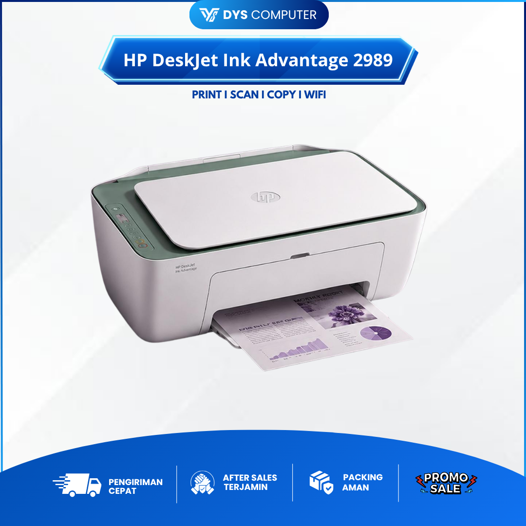 FixPrint - HP DeskJet Ink Advantage 2989 All-in-One WiFi Printer (Print Copy Scan) 