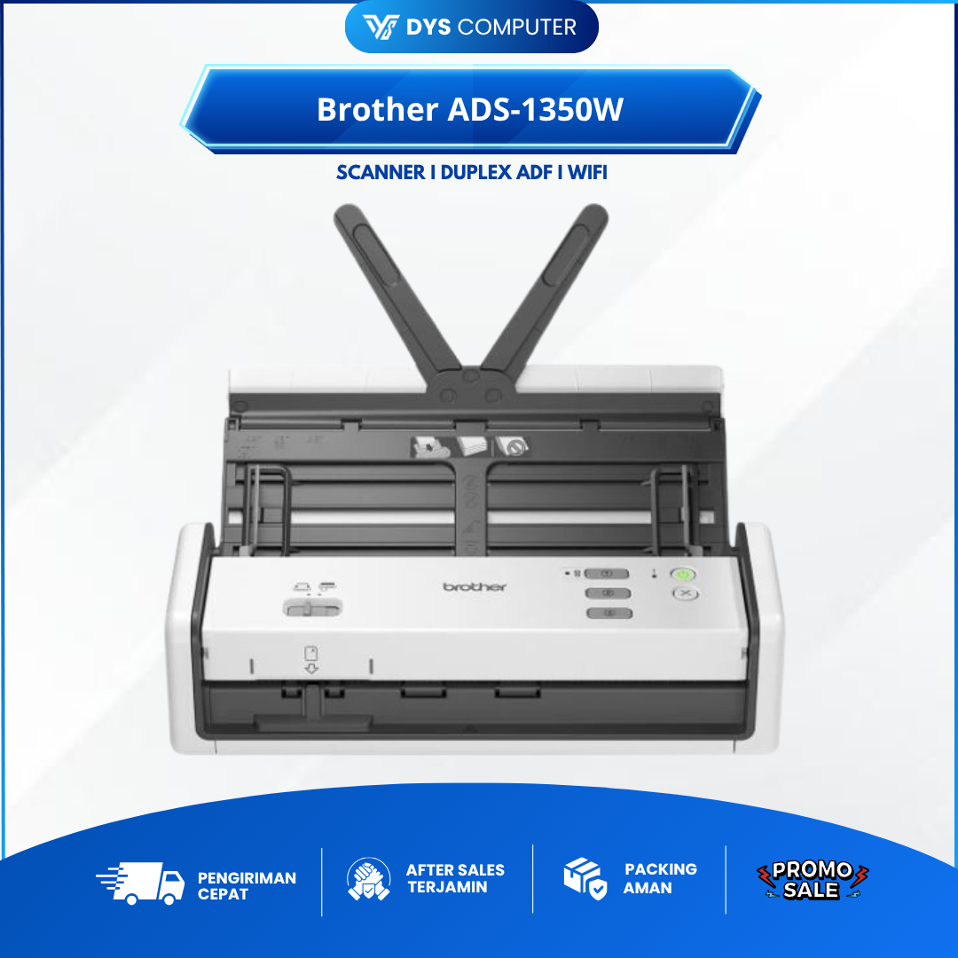 Scanner Brother ADS-1350W ADS1350W Wifi Scanner Portable Mobile Document Scanner Duplex ADF Wireless