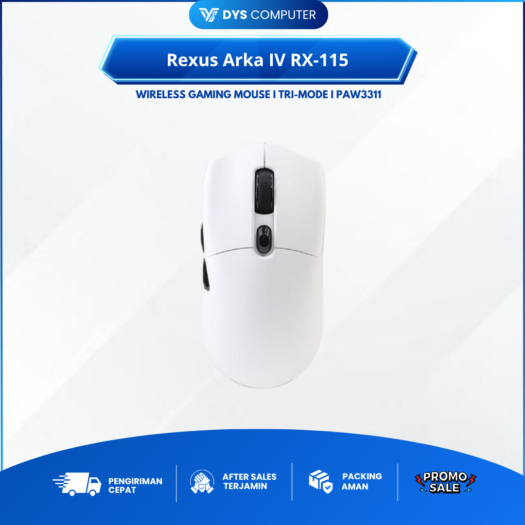 Rexus Arka IV RX-115 Wireless Gaming Mouse Triple Connection PAW3311 Ambidextrous RX115 Arka 4 