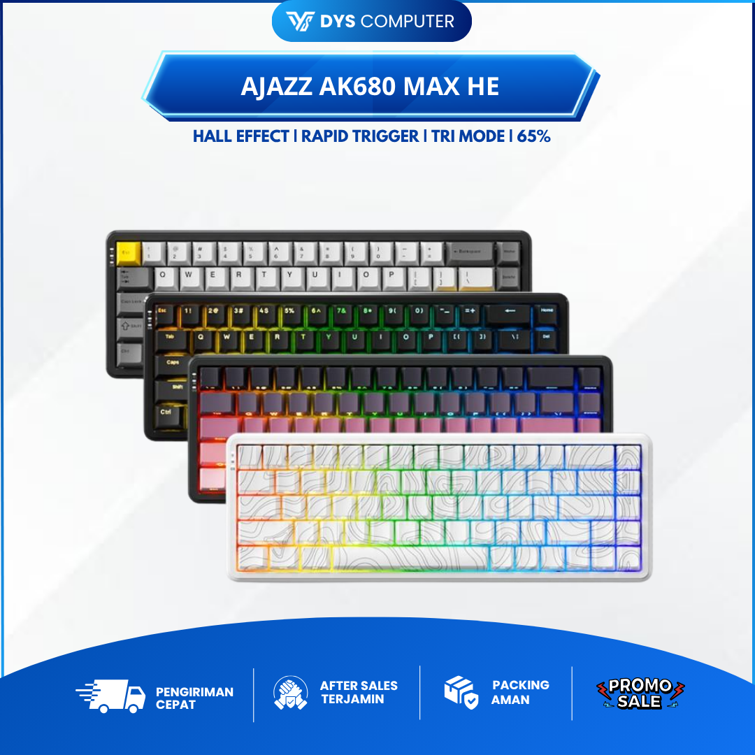 Ajazz AK680 AK-680 Max HE Magnetic Switch Wireless Gaming Keyboard Rapid Trigger Hall Effect 65% 