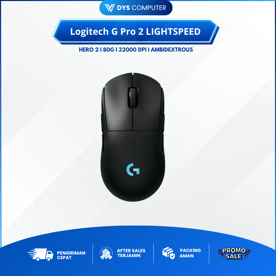 Logitech G Pro 2 LIGHTSPEED Wireless Gaming Mouse Ambidextrous USB C DPI 32000 Pro II