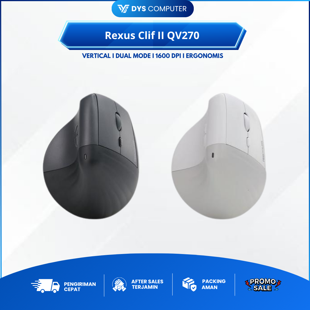 Rexus Clif II QV270 QV-270 Wireless Bluetooth Mouse Vertical Dual Mode