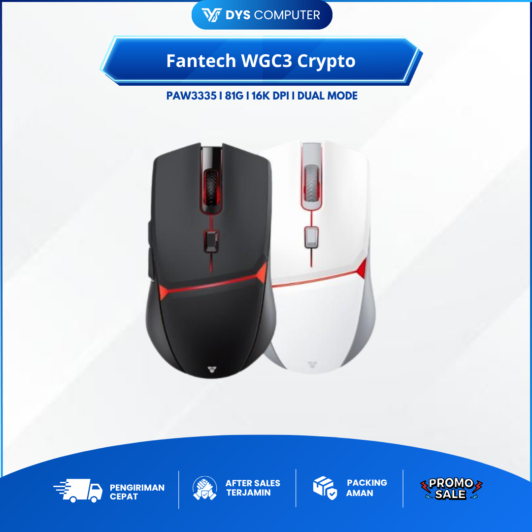 Fantech WGC3 WGC-3 Crypto Wireless Gaming Mouse Dual Mode WGC 3