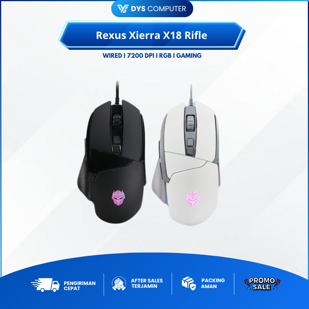 Rexus Mouse Gaming - Xierra X18 RIFLE RGB Wired