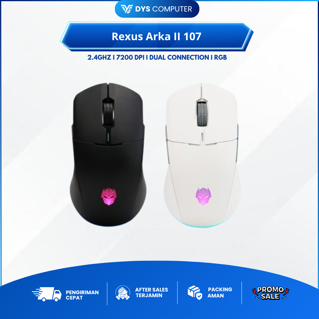 Rexus Arka II 107 Wireless 2.4GHz RGB Dual Connection - Gaming Mouse