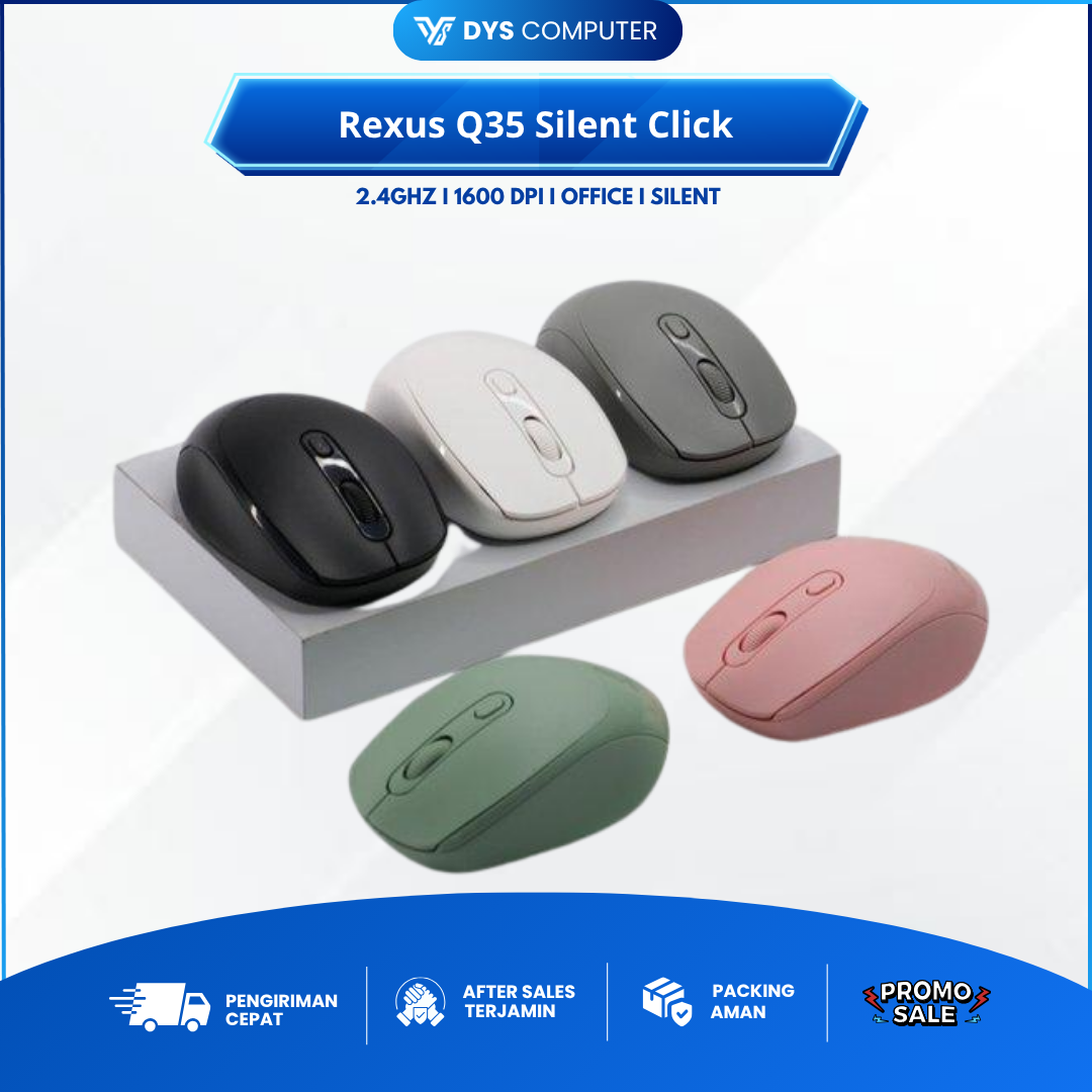 Rexus Q35 Silent Click - Mouse Wireless Office