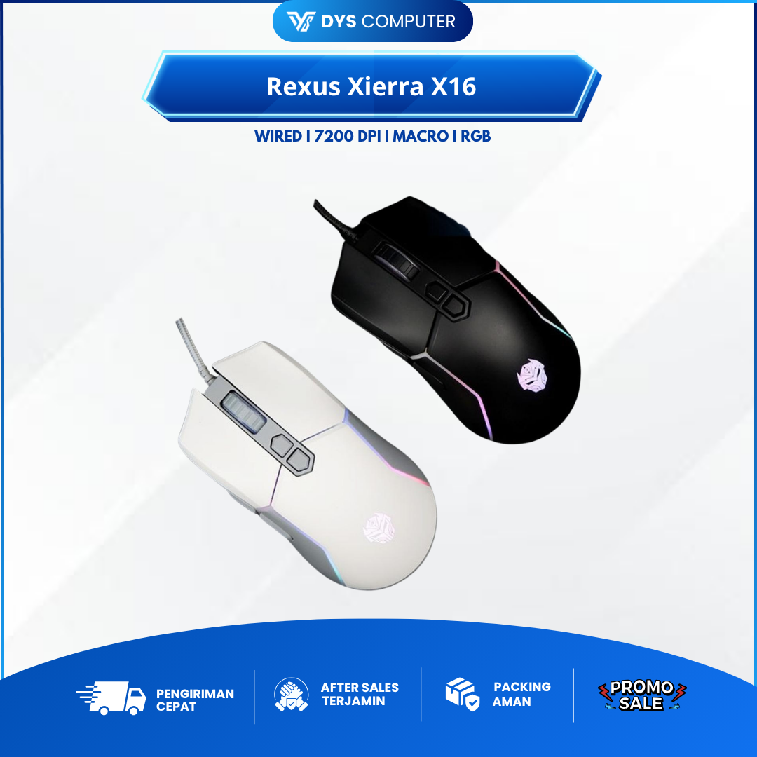 Rexus Xierra X16 RGB - X 16 X-16 Macro Gaming Mouse