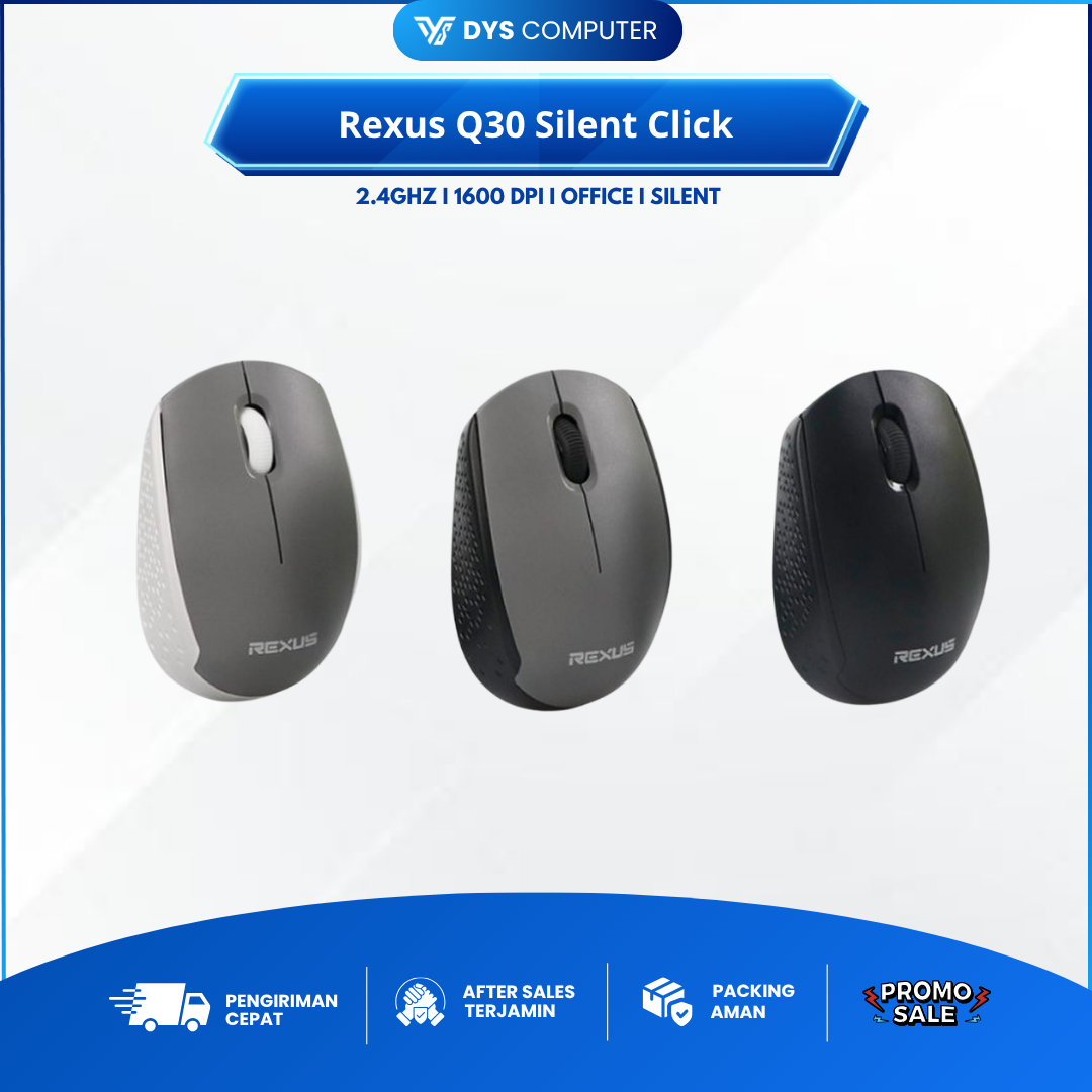Rexus Q30 Silent Click Mouse Wireless Office