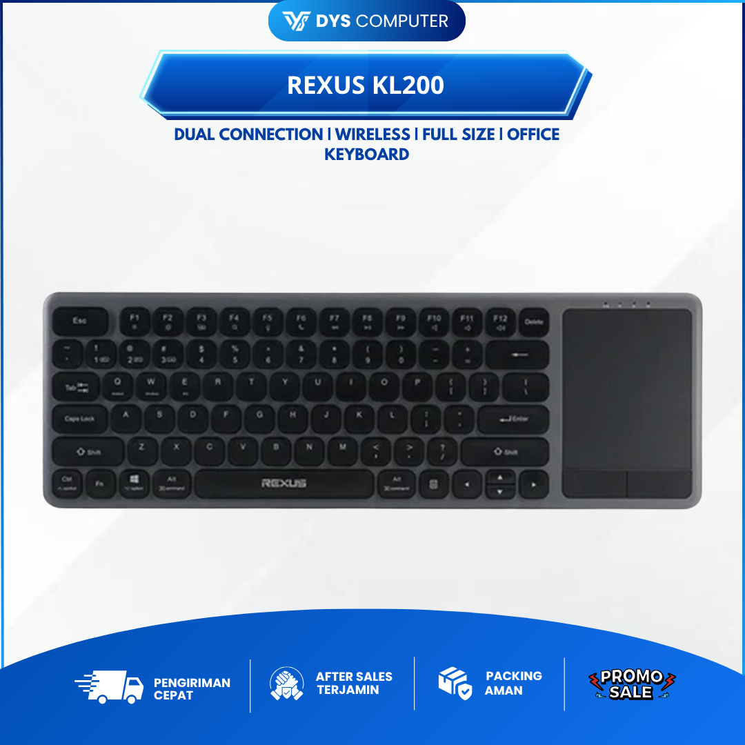 Rexus KL200 / KL-200 Wireless Keyboard Office Dual Connection KL 200