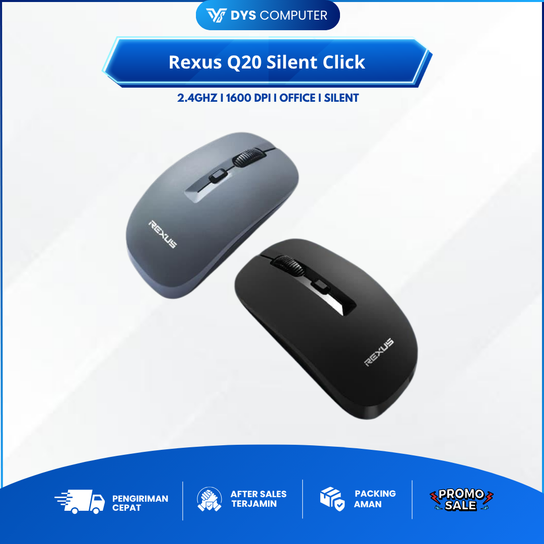 Rexus Q20 Silent Click - Mouse Wireless Office