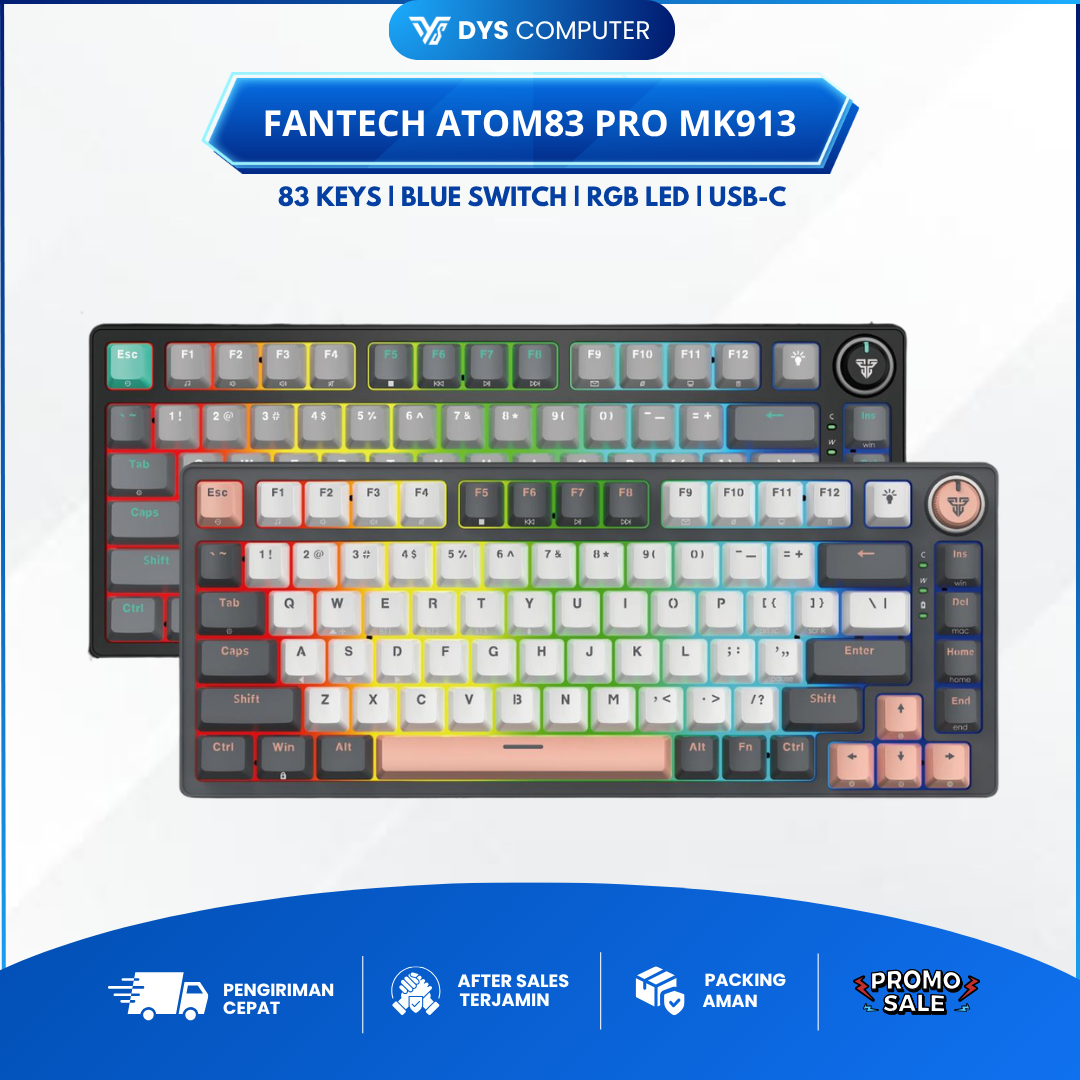 Fantech Atom83 / Atom-83 MK913 Pro Series Mechanical Gaming Keyboard - Blue Switch