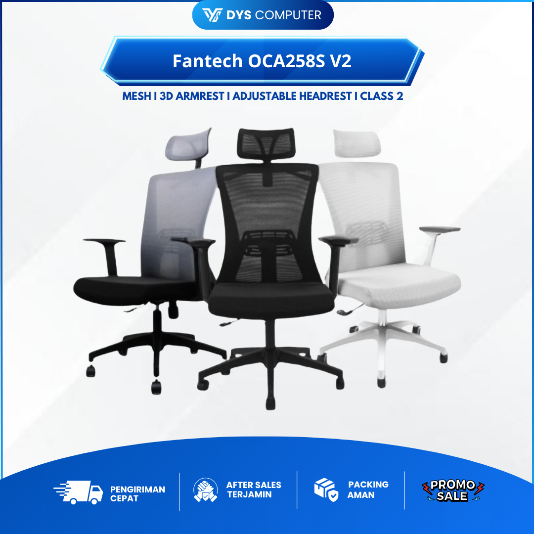 Fantech OCA258S OC-A258S V2 Kursi Kantor Kerja Premium Office Chair Ergonomic OCA 258S
