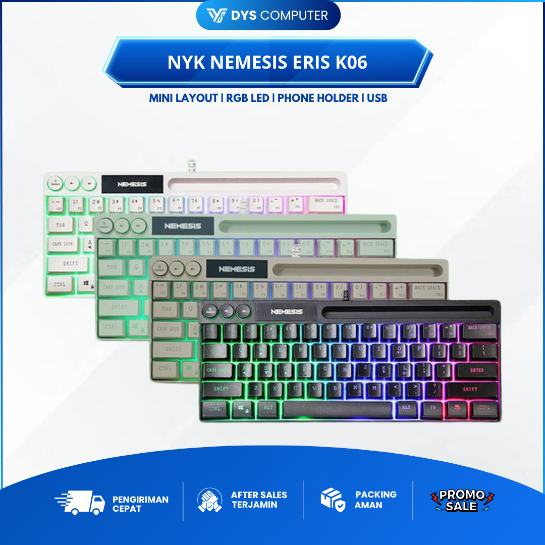 NYK Nemesis ERIS K-06 / K06 Mini RGB with Phone Holder Gaming Keyboard