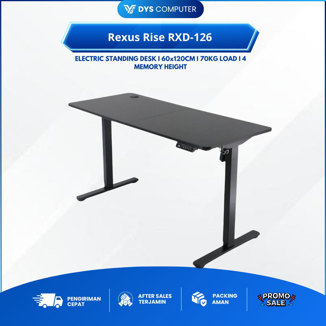 Rexus Rise RXD-126/ RXD126 Gaming Desk Electric Meja Gaming RXD 126 Standing Desk Electric