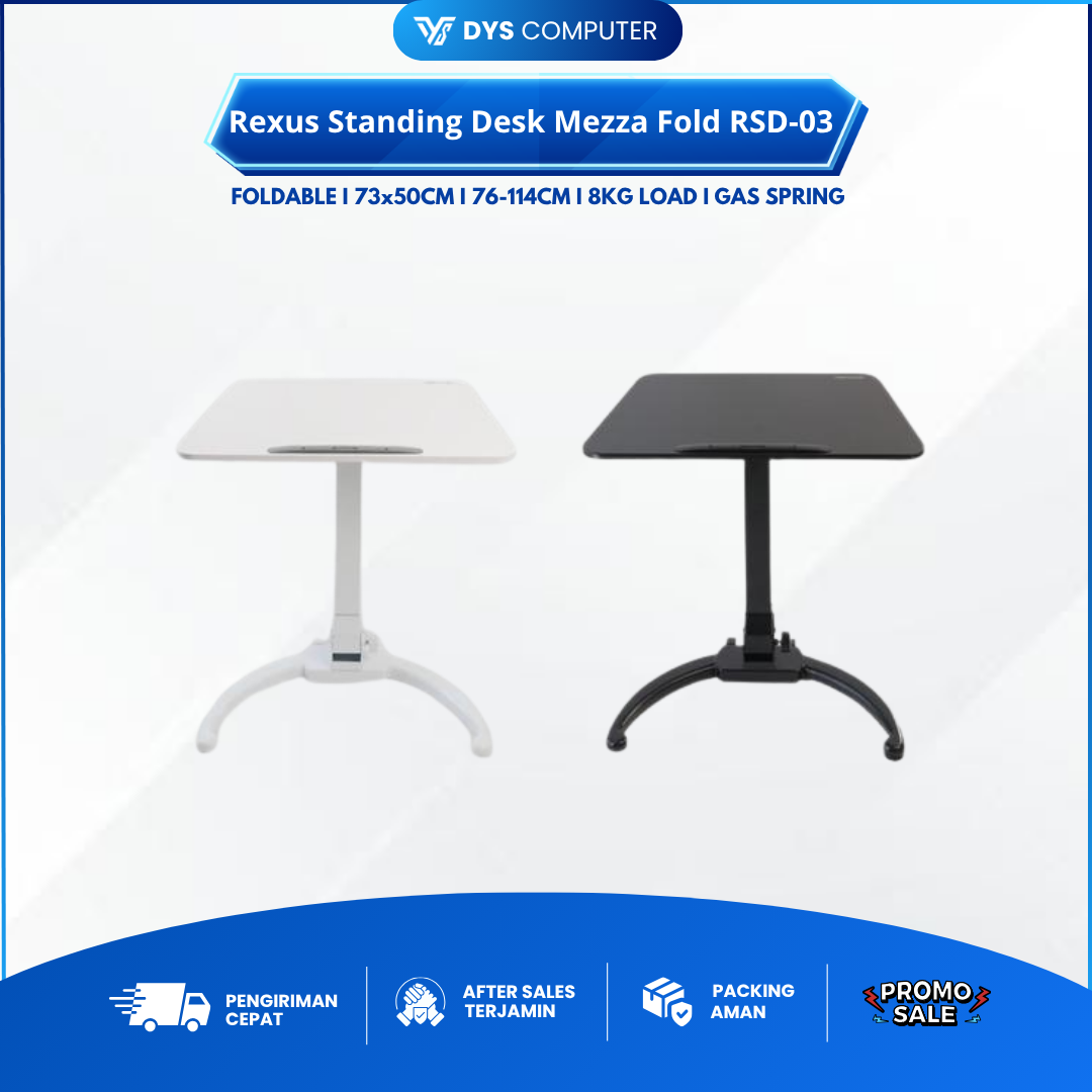 Rexus RSD03 / RSD-03 Mezza Fold Standing Desk Adjustable Meja Lipat 
