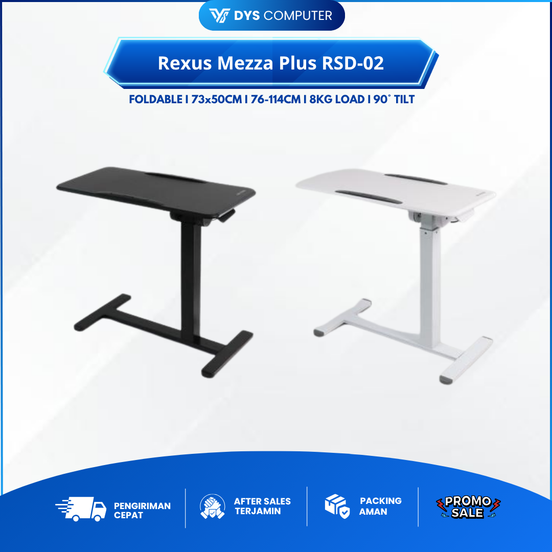Rexus RSD02 / RSD-02 Mezza Plus Standing Desk Adjustable Meja RSD 02